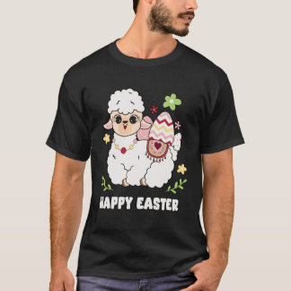 T-shirt Cute Happy Easter Day Egg Hunt Boys Girls Kids She