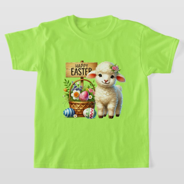 T-shirt Cute Happy Easter lamb (Poser)