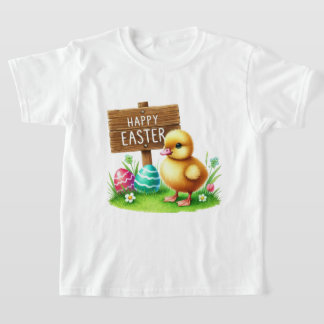 T-shirt Cute Happy Easter unisex kids chick