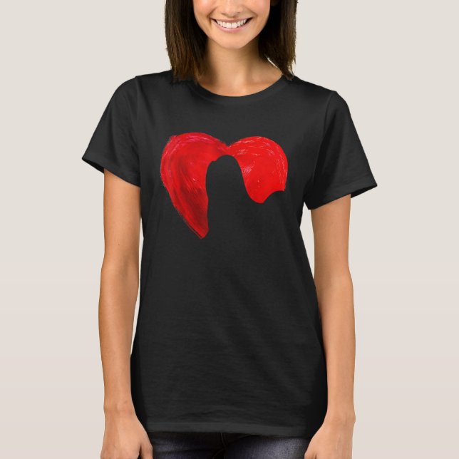T-shirt Cute Heart Lhasa Apso Dog Valentines Day Puppy Lov (Devant)
