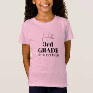 T-Shirt Cute Hello 3e année Retour à l'école
