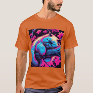 T-shirt Cute himalayan cat sleeping friends