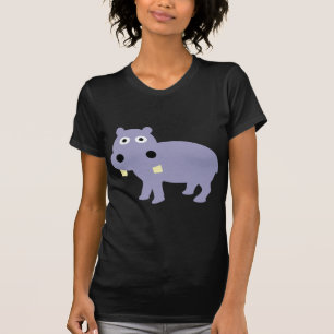 T-shirt Cute Hippo Comic Style - hippopotame