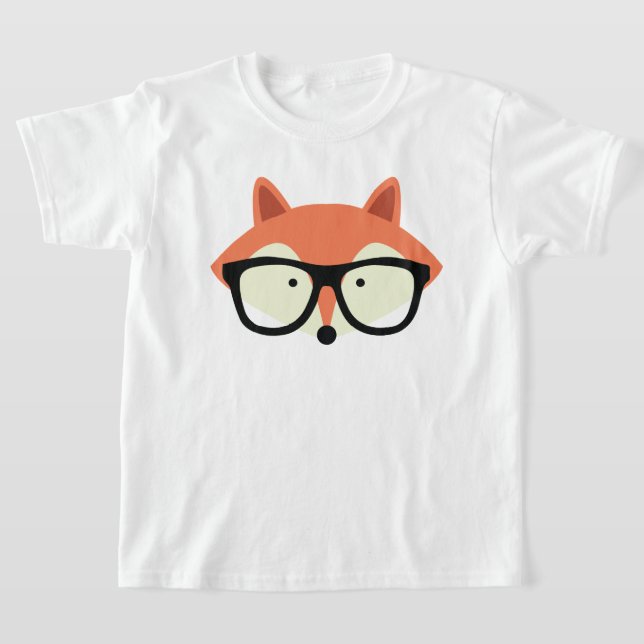 T-shirt Cute Hipster Red Fox (Poser)