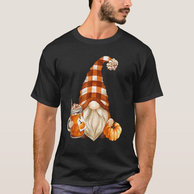 T-shirt Cute Holiday Gnome For Thanksgiving With Fall Pump (Devant)