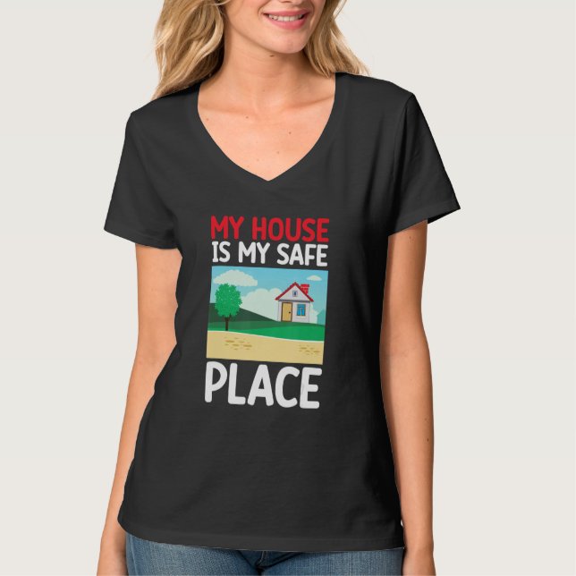T-shirt Cute Home Sweet House Family Safe Place Parents (Devant)