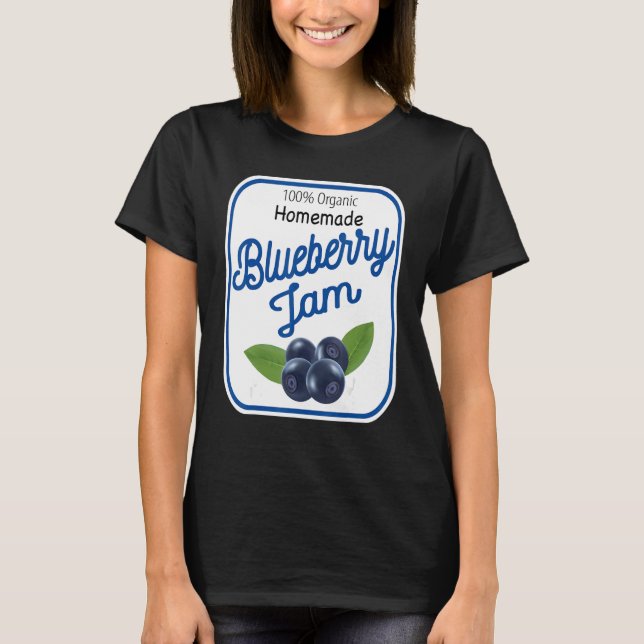 T-shirt Cute Homemade Blueberry Jam Easy Lazy Halloween Co (Devant)