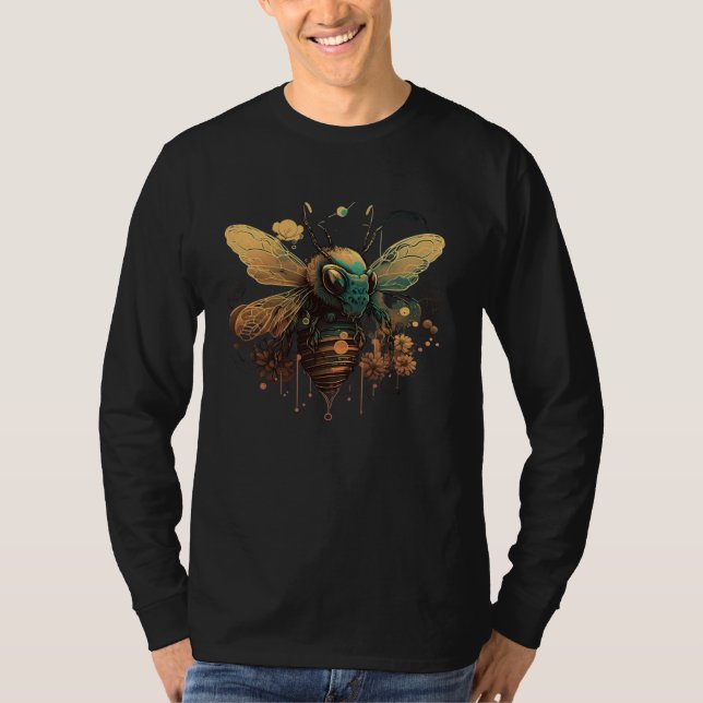 T-shirt Cute Honey Bee Floral nature  who gardens Beekeepe (Devant)