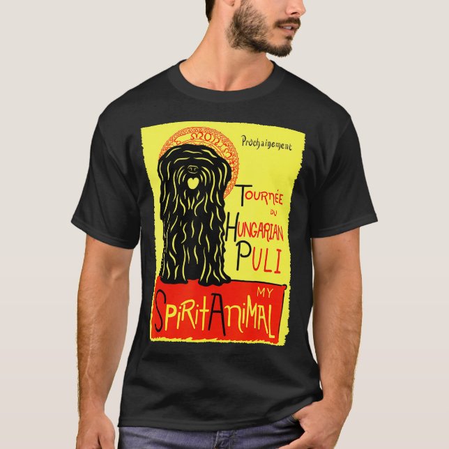 T-shirt Cute Hongrois Puli Chien Art Puli Cadeau (Devant)