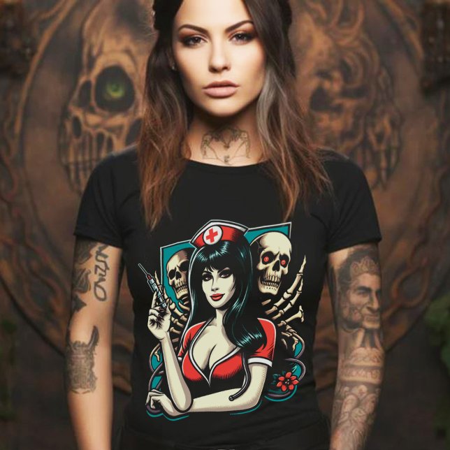 T-shirt Cute Horror Nurse (Créateur téléchargé)