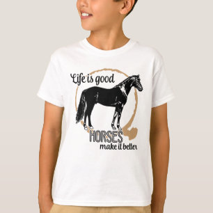 T-shirt Cute Horse Lover Équestre Horses Cowgirl Farm