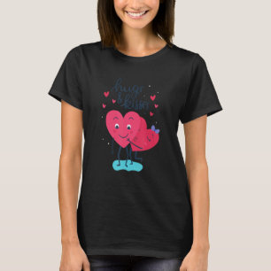 T-shirt Cute Hugs Et Baisers Coeurs Aimer Couples