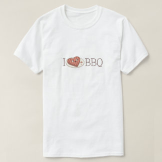 T-shirt Cute "I Love BBQ" Viande Amoureux Hommes