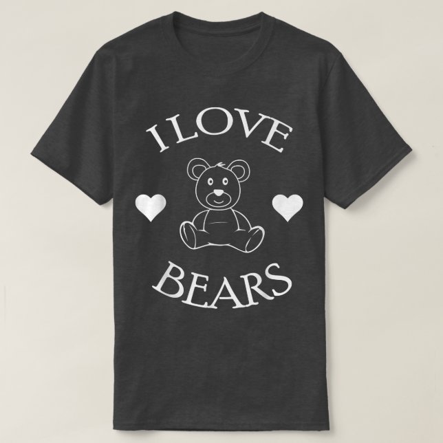 T-shirt Cute I Love Oears Cadeaux Ours Lover 573 (Design devant)