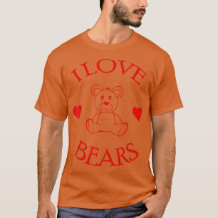 T-shirt Cute I Love Oears Cadeaux Ours Lover 575