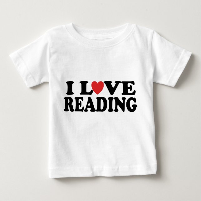 T-shirt Cute I Love Reading (Devant)