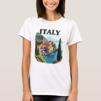 T-shirt Cute Italie Balnéaire Voyage Pittoresque Tee