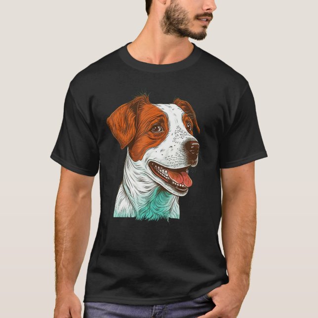 T-shirt Cute Jack Russell Terrier Dog on Jack Russell Terr (Devant)