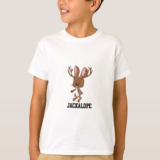 T-shirt Cute Jackalope Cartoon (Devant)