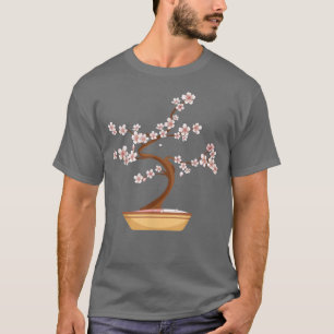 T-shirt Cute japonaise Bonsai Sakura Cerry Blossom Kawaii