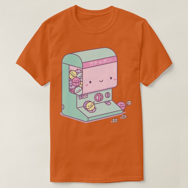 T-shirt Cute japonaise Gachapon Capsule Toy Machine (Design devant)