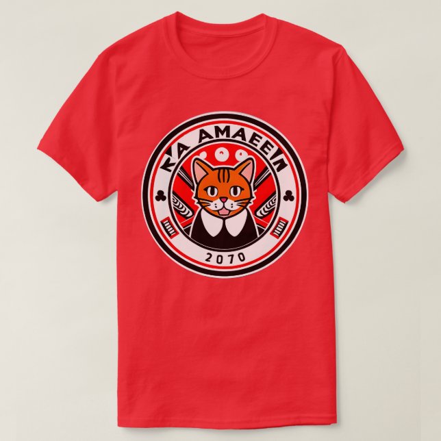 T-shirt Cute japonaise ramen de chat 2 (Design devant)