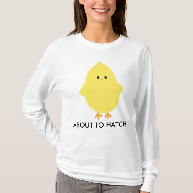 T-shirt Cute Jaune Chick sur le point de Hatch Graphique (Devant)