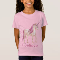 Cute Jolie licorne Je Crois Rose