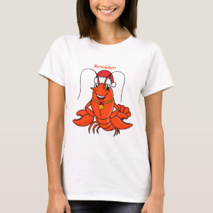 T-shirt Cute joyeux homard portant le dessin du casquette