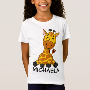 T-Shirt Cute Jungle Safari Giraffe Animaux Enfants