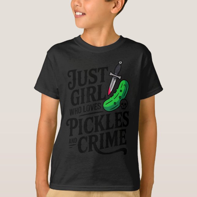 T-shirt Cute Just A Girl Who Loves Ckles And Crime Hallowe (Devant)