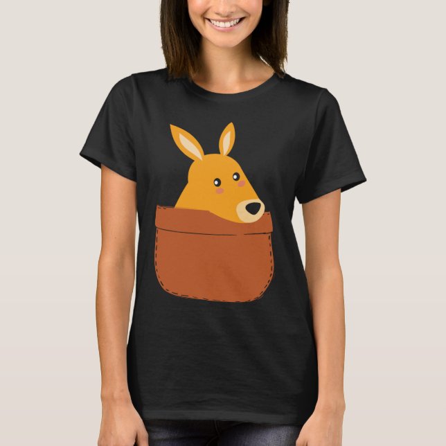 T-shirt Cute Kangaroo Sac I Kangaroos ami animal Marsup (Devant)