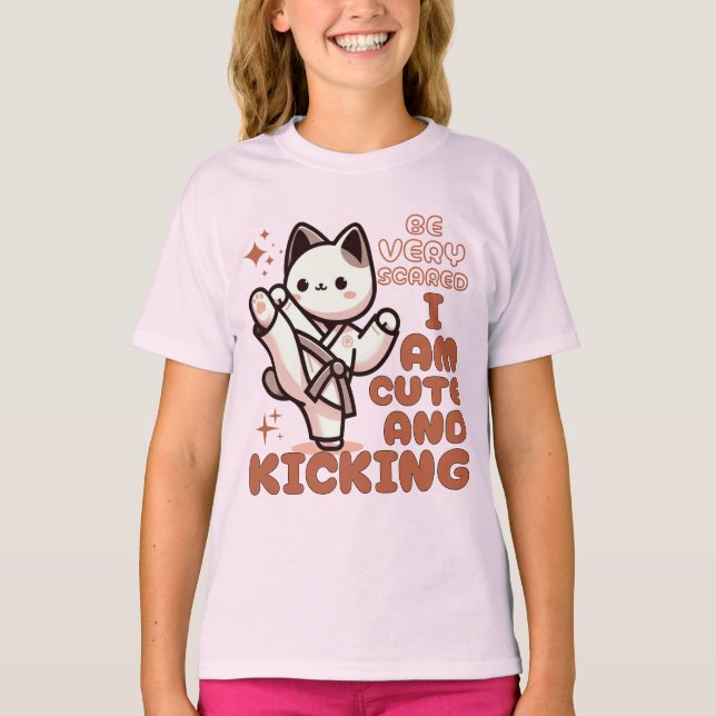 T-shirt Cute Karate Cat (Devant)