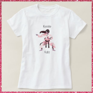 T-shirt Cute Karate Girl Martial Arts
