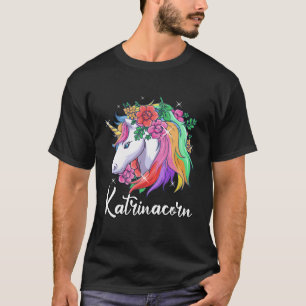 T-shirt Cute Katrinacorn Nom personnalisé Unicorn Katrina