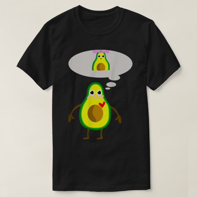 T-shirt Cute Kawaii Aimer Avocado Addict Mania Lover (Design devant)