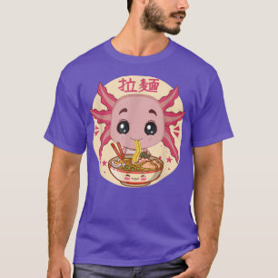 T-shirt Cute Kawaii Anime Aolotl Japonais Ramen nouilles D