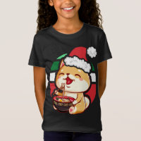 Cute Kawaii Anime Shiba Inu Chien Manger Ramen Chr