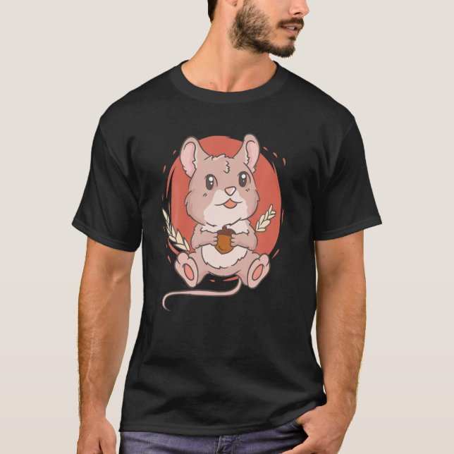 T-shirt Cute Kawaii Anime - Souris de terrain - souris est (Devant)
