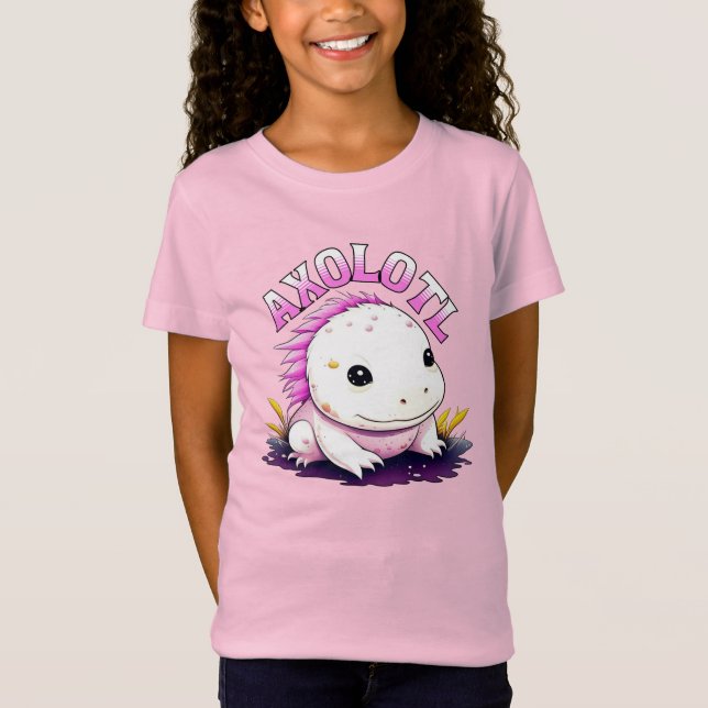 T-Shirt Cute Kawaii Axolotl (Devant)
