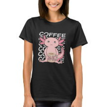 Cute Kawaii Axolotl Boire Café