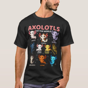 T-shirt Cute Kawaii Axolotls du monde drôle de Ty Axolotl
