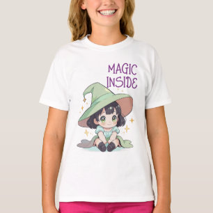 T-shirt Cute Kawaii Baby Witch Design pour enfants, Enfant