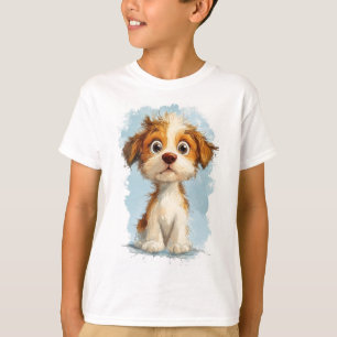 T-shirt Cute Kawaii Caricature Chiot