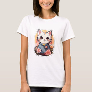 T-shirt Cute Kawaii Cat Graphic