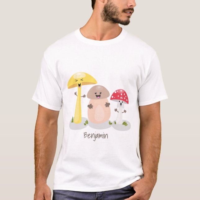 T-shirt Cute kawaii champignon champignon toadstool (Devant)