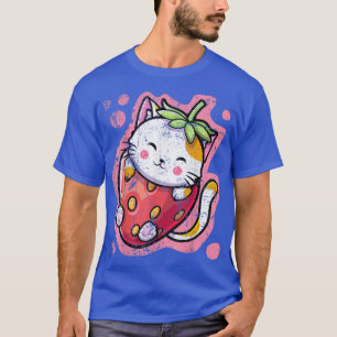 T-shirt Cute Kawaii Chat Pizza Anime Japonaise Femmes ou F