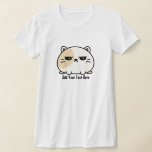 T-shirt Cute Kawaii Chubby Angry Mochi Chat