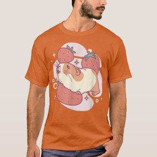 T-shirt Cute Kawaii Conçoit Le Cochon De Guinée Jouant Dan