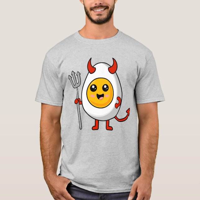 T-shirt Cute Kawaii Deviled Egg (Devant)